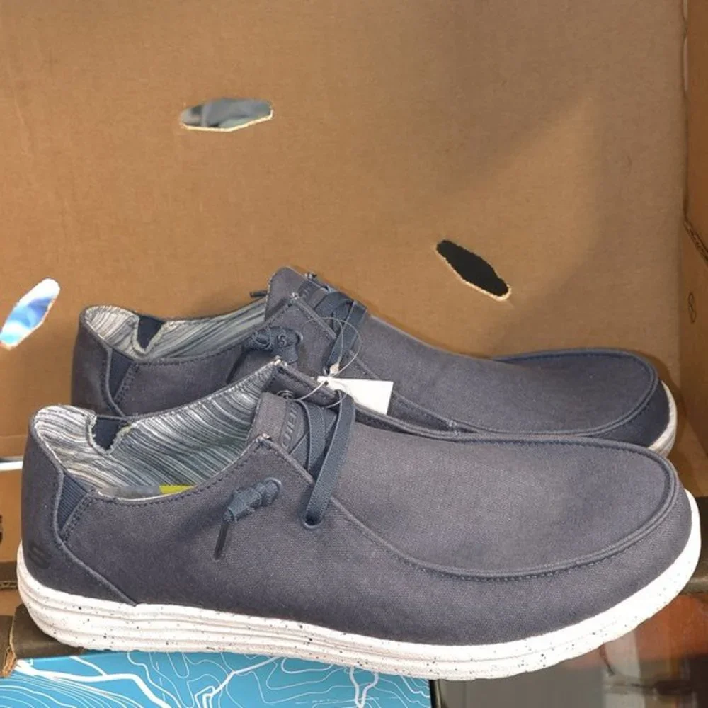 Blue Skechers Melson-Chad Slip-On‎ Sneakers